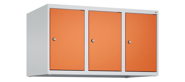 C+P Schrankaufsatz Classic PLUS, Aufsatzschrank, 7035/2004, Zylinderschlösser, 500x900x500mm, 3 Abteile, 080090-30 S10031
