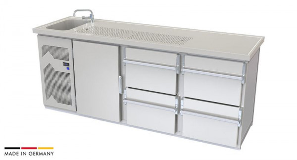 hefa Theke Brillant 23/1L-TZZ, Abmaße: 950 x 2.300 x 650/700 mm, Brillant 23/1L-TZZ