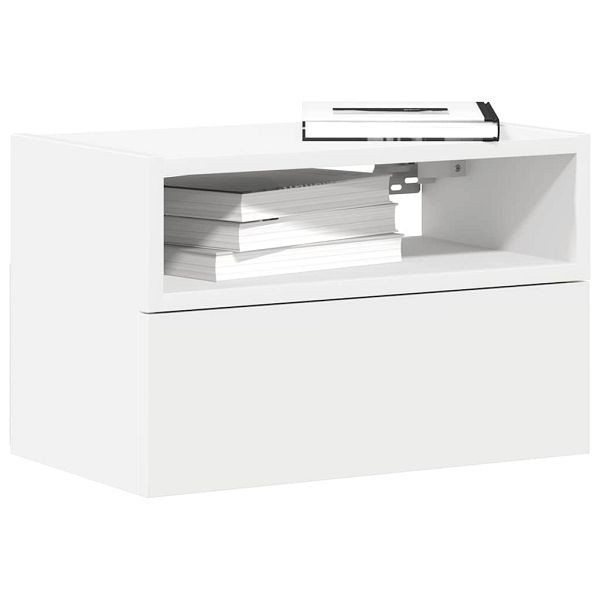 vidaXL Wand-Nachttische 2 Stk. Weiß 45x26x28,5 cm, 858597