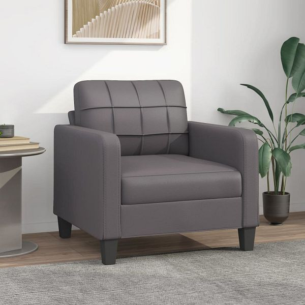 vidaXL Sessel Grau 60 cm Kunstleder, Top-Qualität, 359109