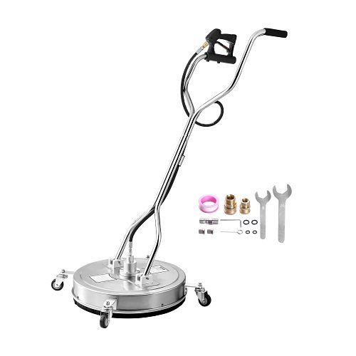 VEVOR Hochdruckreiniger 558 mm, Edelstahl, 4 Räder, 310 bar, 9,5 mm Anschluss, 2 Düsen, für Beton und Terrasse, GYQXJBMQJQYP32K7VV0