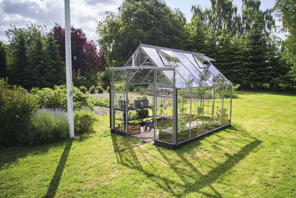 Halls Gewächshaus ICON 8, 8.1 m² Alu mit 3 mm Sicherheitsglas, HR01288