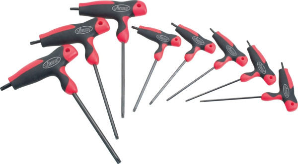 VIGOR TORX T-Griff Schraubendreher Satz, Innen TORX Profil, T 9 - T 40, Anzahl Werkzeuge: 8, V1410