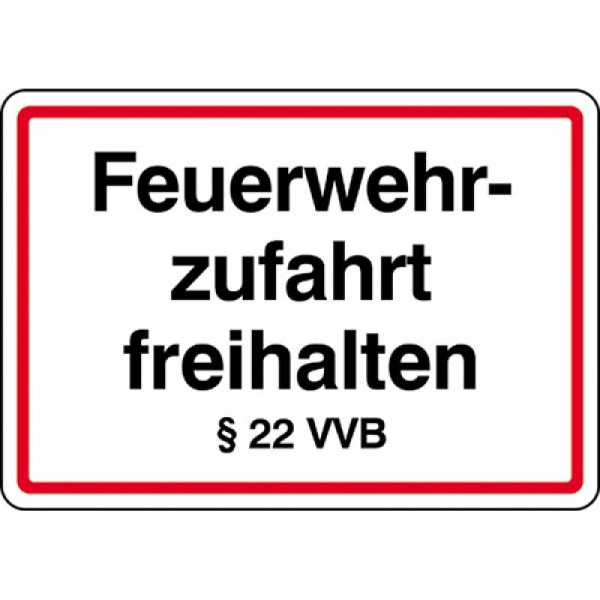 Stein HGS Feuerwehrzufahrt freihalten §22 VVB, 11.2758