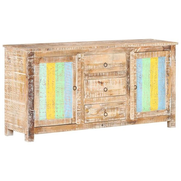 vidaXL Sideboard 151x40x75 cm Raues Akazienholz, 321791