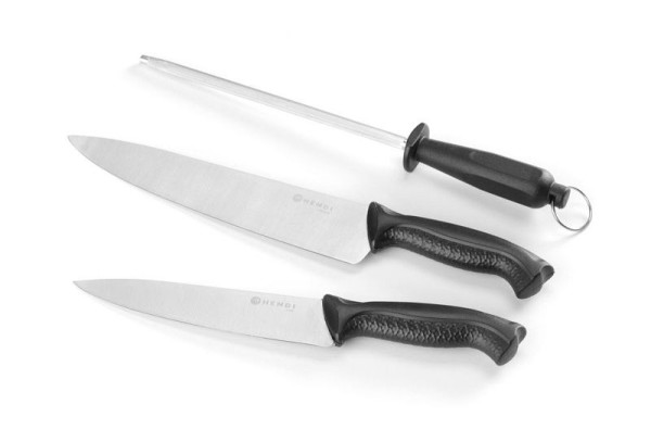 Hendi Messerset inkl. Messerschärfer, 240&180mm Messer 230mm Schärf, 842683