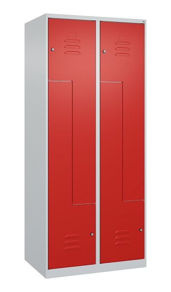 C+P Z-Spind Classic PLUS, 4 Abteile, 1850x800x500mm, 7035/3020, Zylinderschlösser, 080003-224 S10010