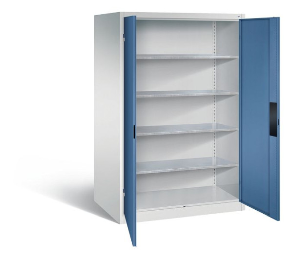 C+P Werkzeugschrank Acurado, H1950xB1200xT800mm, Farbe: Lichtgrau / Fernblau, Muldengriff, 8934-052 S10115