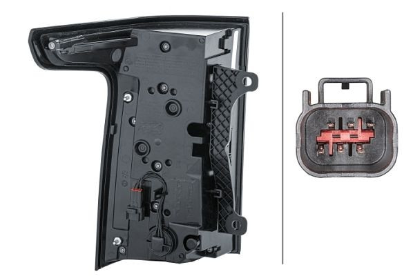 HELLA Heckleuchte, LED, für u.a. LAND ROVER RANGE ROVER IV (L405), ECE, für Rechtsverkehr/für Linksverkehr, rechts, 2SK 354 864-021