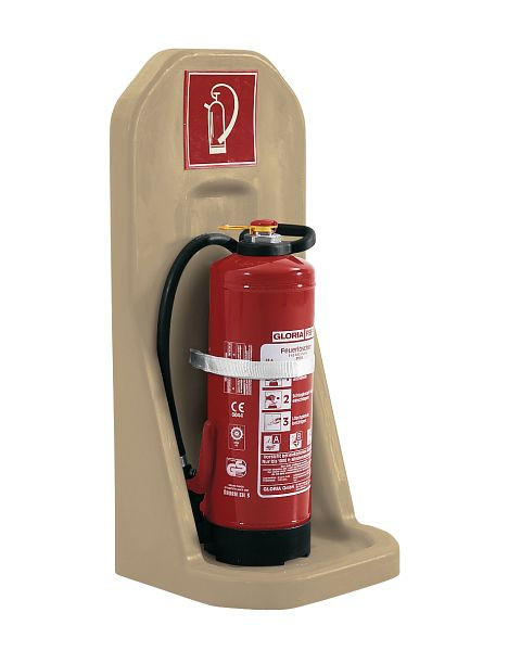 DENIOS Feuerlöscher-Wandhalter für 1 Flasche, beige, 169986