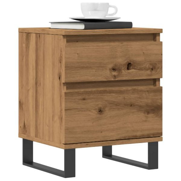 vidaXL Nachttisch Artisan-Eiche 40x35x50 cm Holzwerkstoff, 857438
