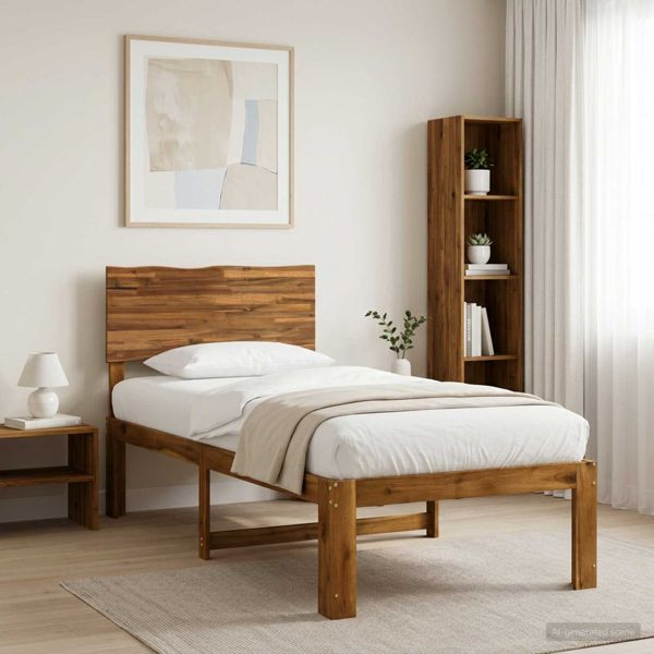 vidaXL Einzelbettgestell mit Kopfteil ROSTOCK Natur 75 x 190 cm, 903312