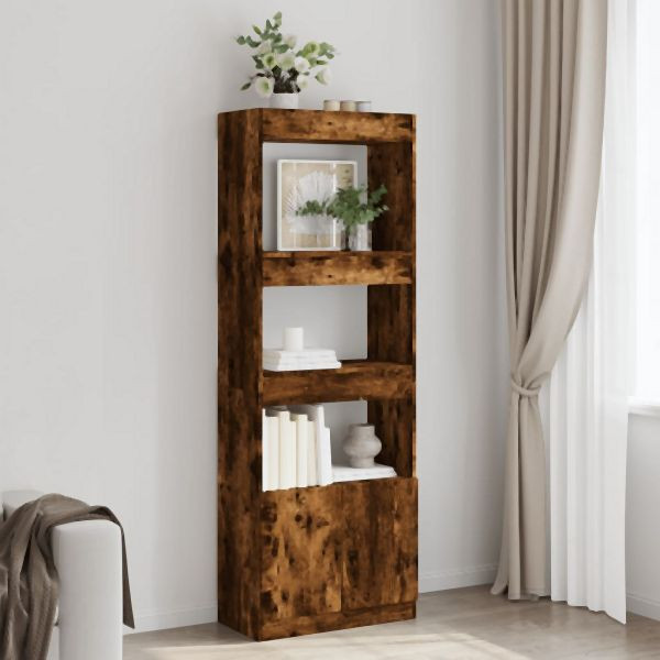 vidaXL Highboard 63x33x180 cm Räuchereiche Holzwerkstoff, 3309604