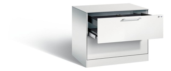 C+P Hängeregistraturschrank Asisto, H710xB800xT600mm, Farbe: Lichtgrau, Bügelgriff, 146273-212 S10038