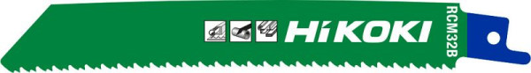 HiKOKI Säbelsägeblatt Metall BIM RCM32b curved 150 10/14tpi, VE: 5 Stück, 752678