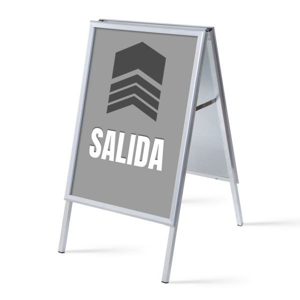 Showdown Displays Kundenstopper A1 Komplettset Ausgang Grau Spanisch, ZPA1G32MEI279