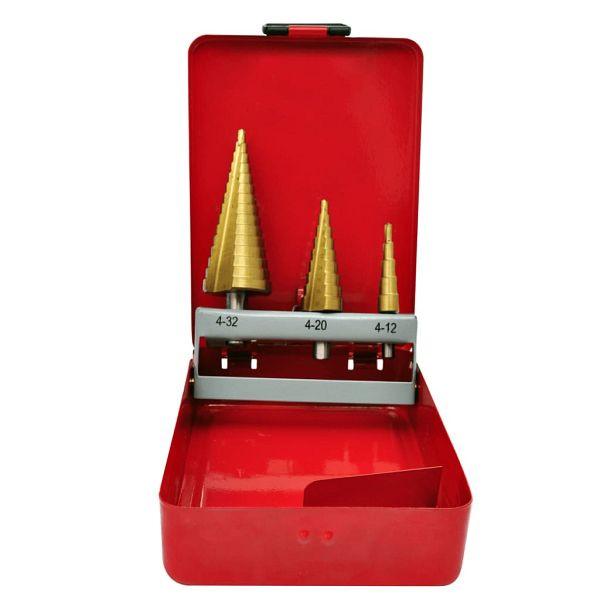 vidaXL HSS Stufenbohrer Set, 3-teilig, 140169, 8718475829119