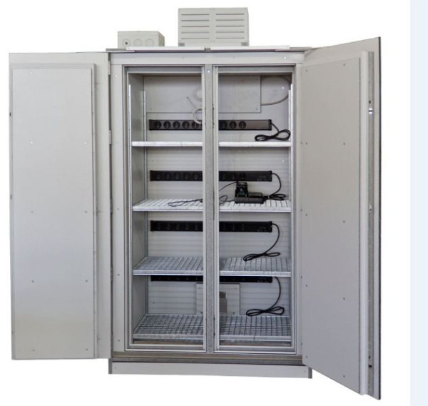 Cemo Akku-Ladeschrank 12/20 FWF90-GS, 4 x 10 Steckdosen, 230 V, grau, 11962