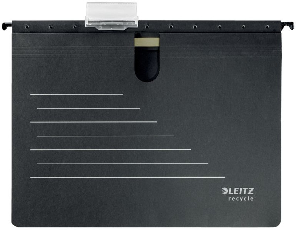 LEITZ 1920 Hängehefter Alpha® Recycle, kfm. Heftung, Karton (RC), schwarz, 1920-00-95