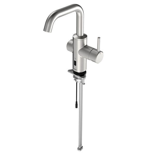 KWC Hybrid-Wascharmatur, F5, Standbatterie, Einhebelmischer, alternative Betätigung über Sensor, Gehäuse Edelstahl, 3600008404