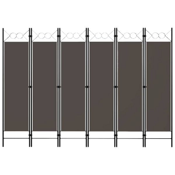 vidaXL 6-teilig Raumteiler Anthrazit 240 x 180 cm, 320713