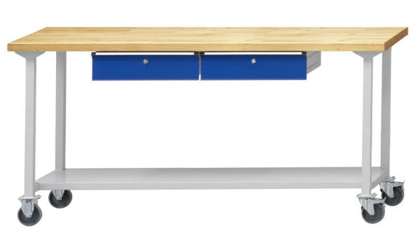 ANKE Werkbänke Arbeitstisch, Modell 185, 2000 x 800 x 890 mm, RAL 7035/5010, UBP 40 mm, 401.989
