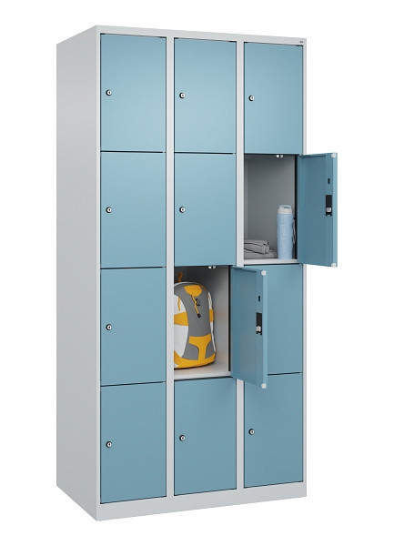 C+P Schließfachschrank Evolo PLUS, 12 Fächer, 1850x900x500mm, 7035/0010, 049000-304 S10009