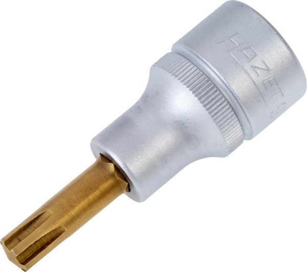 Hazet Schraubendreher-Steckschlüsseleinsatz, Vierkant hohl 12,5 mm (1/2 Zoll), Innen Keilprofil Ribe-CV, M8, 991-8