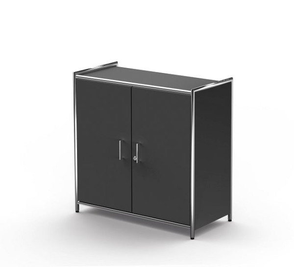 Kerkmann Sideboard breit, mit Vorbautürpaar für 2 OH, Artline, B 800 x T 380 x H 780 mm, anthrazit, 13793413