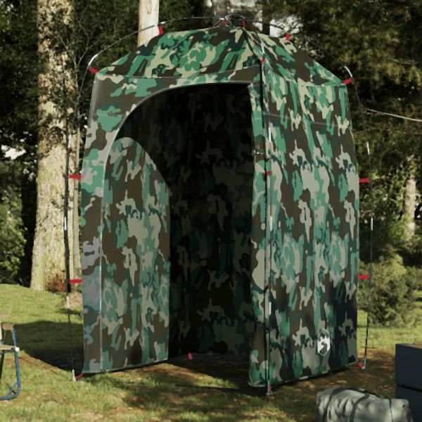 vidaXL Duschzelt Camouflage Wasserfest, Campingplatz, 4009406