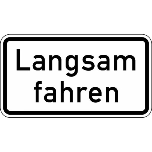 Stein HGS Langsam fahren Nr. 2102, 600 x 330 mm, Flachform 3 mm, RA2, 2102-223