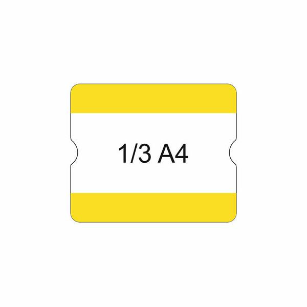 Eichner Bodenbeschriftungstasche 1/3 A4 offen, selbstklebend für innen, austauschbare Beschriftung, für Palettenplätze, 216x180 mm, gelb, 9225-20530-040