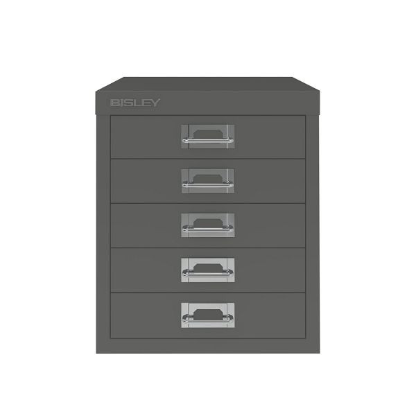 Bisley MultiDrawer™, 5 Schubladen à H 51 mm, DIN A4, 634 anthrazitgrau, L125634