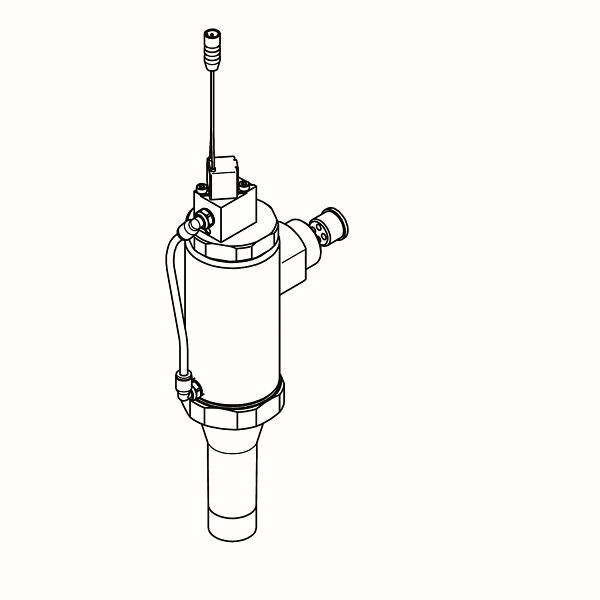 KWC Magnetdruckspüler, F5, DN20, Armaturengruppe I, mit Oberteil für WC-Spüler F5, Spülrohrstutzen, 3600004020