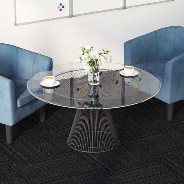 vidaXL Teppichfliese Gestreift Hellgrau 50 x 50 cm 36-teilig, 42032464