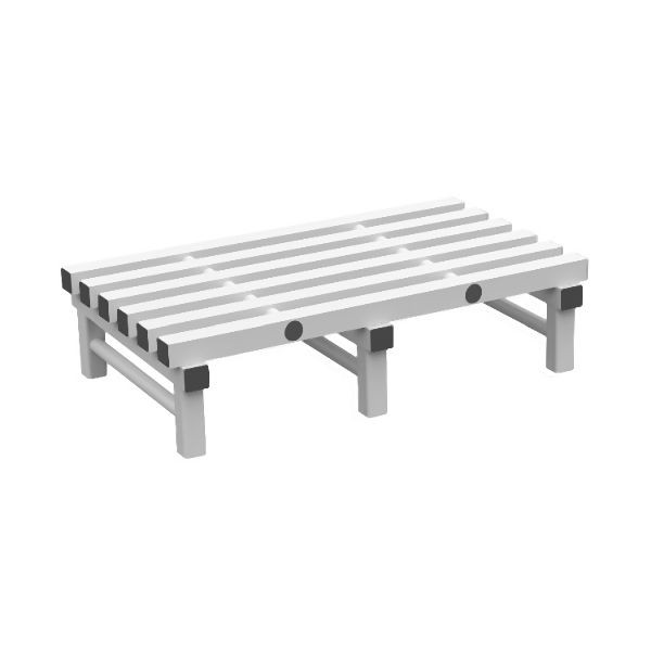REA Grey Bodenpalette 1200(L)x600(T)x250(H)mm, Hochwertiger Kunststoff, Belastung bis zu 200kg, 308.136