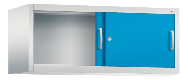 C+P Aufsatzschrank Acurado, H500xB1200xT500mm, Farbe: Lichtgrau / Lichtblau, Bügelgriff, 1 OH, 2054-00 S10044