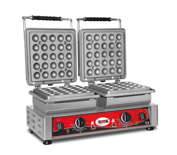GMG Waffeleisen Lokmia-L, 2x (Ø25 x 4,2cm x 1,2cm/2,4cm), wechselbare Backplatte sehr einfach Montage, 50° bis 300°C, leichte Reinigung, WE-27L
