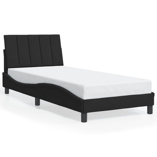 vidaXL Bettgestell mit Kopfteil Schwarz 90x200 cm Samt, 3207827