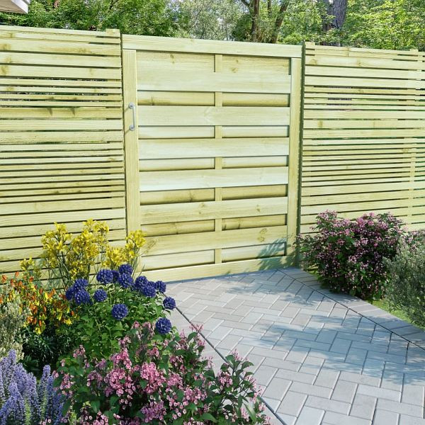 vidaXL Gartentor Kiefernholz Imprägniert 100x125 cm Grün, 45316