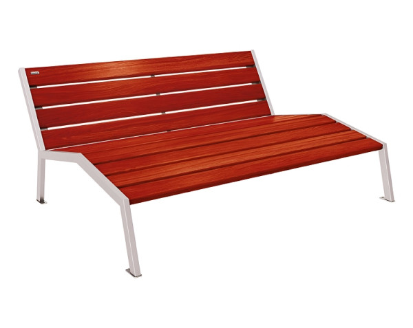 Procity Liegestuhl Silaos 1800 mm, Ohne Armlehne, Holz & Stahl, Mahagoni/RAL 7044, 209660.7044.ACAJ