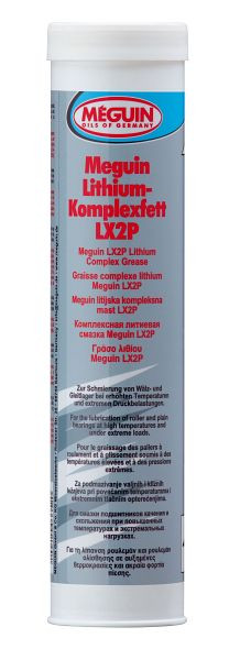 Meguin Lithium-Komplexfett LX2P, Kartusche Kunststoff, VE: 0,4 kg, 8645