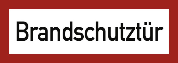 Moedel Brandschutztür, Folie, 297x105 mm, 57403, 4060081013524