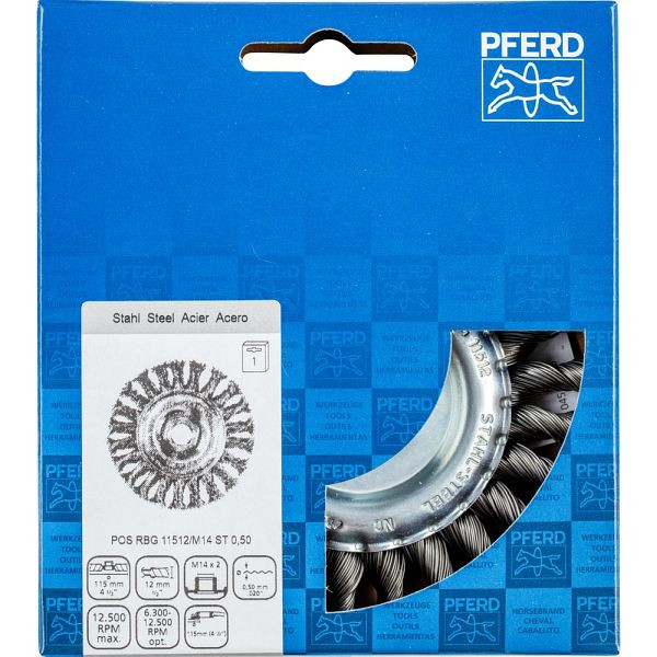 Pferd Rundbürste, gezopft POS RBG 11512/M14 ST 0,50, 43312002