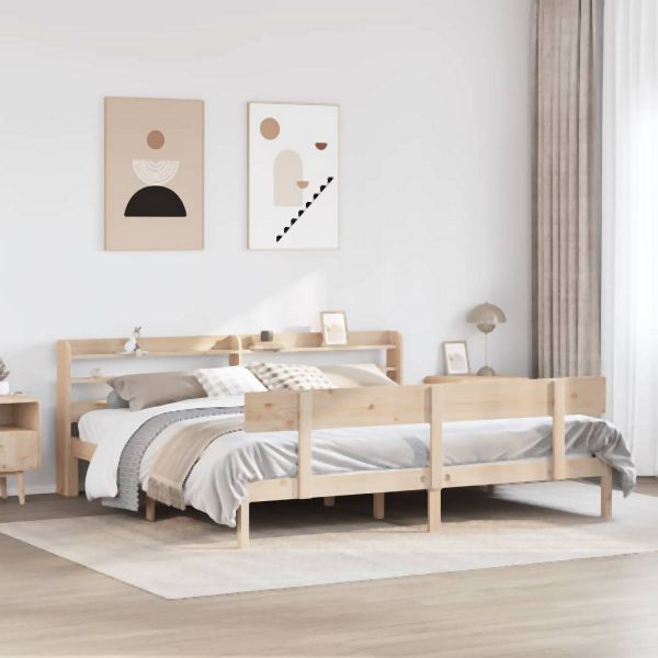 vidaXL Massivholzbett ohne Matratze 200x200 cm Kiefer, 3306627