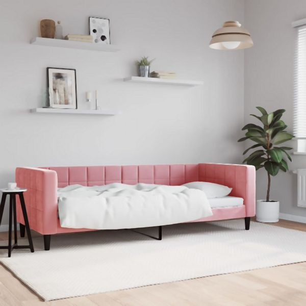 vidaXL Tagesbett Rosa 80x200 cm Samt, 2-in-1, Sofa und Bett, 354004