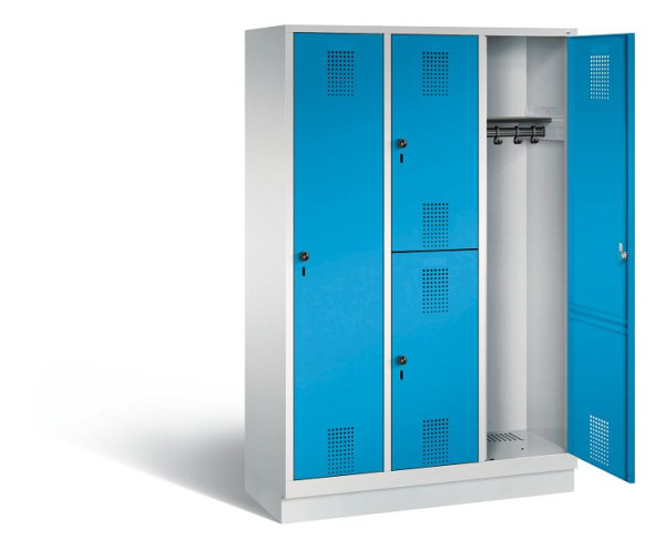 C+P Kombi-Spind Evolo, H1800xB1200xT500mm, Farbe: Lichtgrau / Lichtblau, 48620-32 S10039