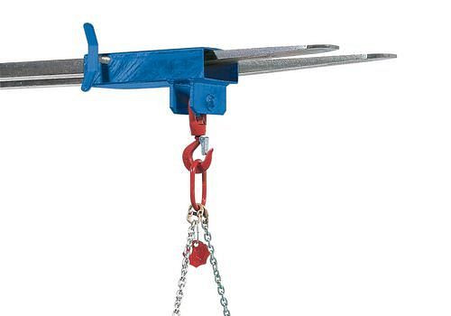 DENIOS Staplerhaken EZ für einen Staplerzinken, Werkstoff: Stahl, 115189