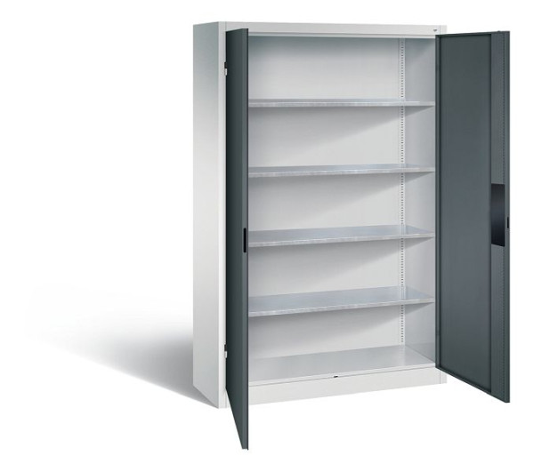 C+P Werkzeugschrank Acurado, H1950xB1200xT400mm, Farbe: Lichtgrau / Anthrazitgrau, Muldengriff, 8930-052 S10204
