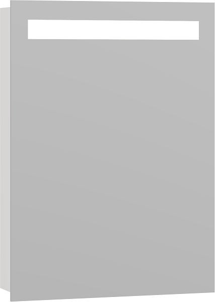 Scanbad Multo Global Spiegelschrank mit Licht, 1 Tür 70x50 cm L Weiß Hochglanz, Steckdose E, S435-112